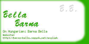 bella barna business card